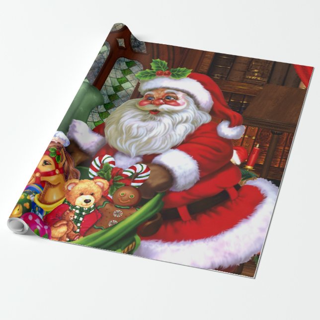 Santa Claus 1 Geschenkpapier (Ungerollt)