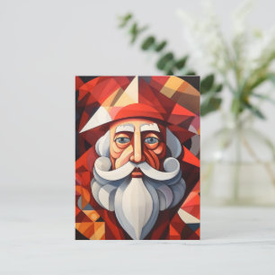 Santa Claus Abstrakte Kunst Feiertagspostkarte