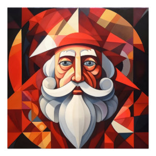 Santa Claus Abstrakte Kunst Fotodruck