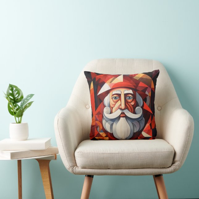 Santa Claus Abstrakte Kunst Kissen (Stuhl )
