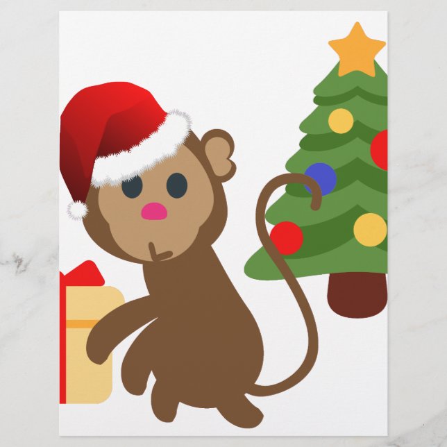 Santa Claus Affe Emoji (Vorderseite)