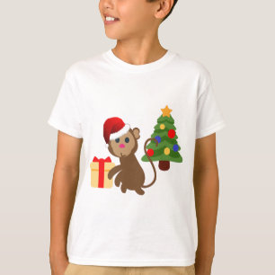 Santa Claus Affe Emoji T-Shirt