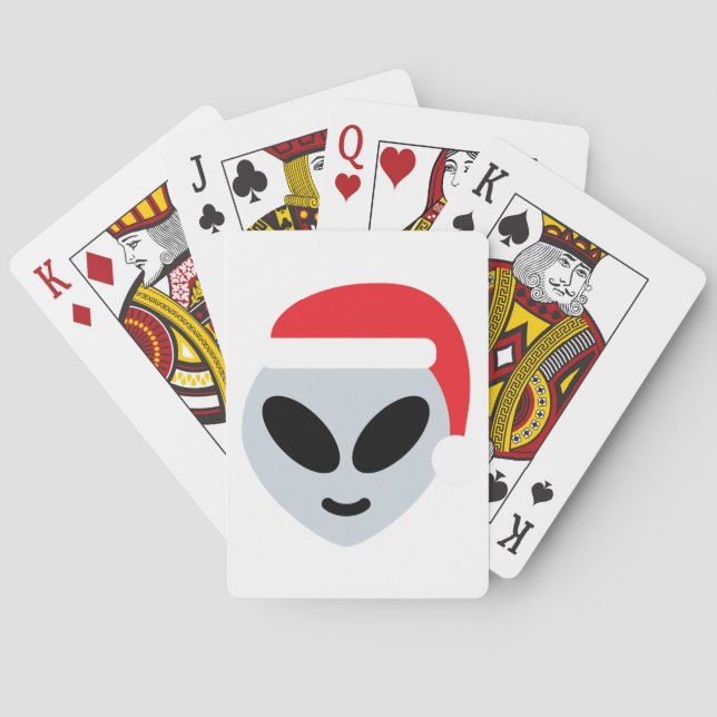 santa claus Alien emoji Spielkarten (Rückseite)
