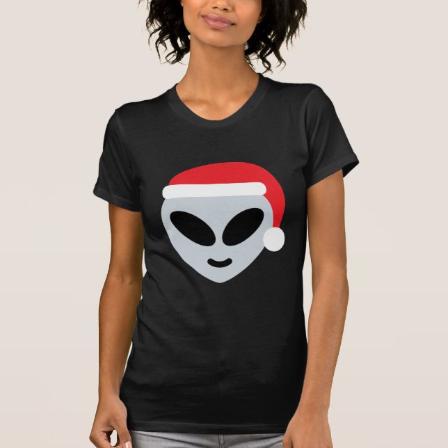 santa claus Alien emoji T-Shirt (Vorderseite)