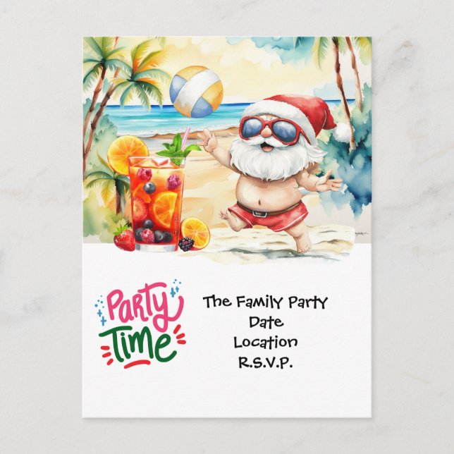 SANTA CLAUS am Hawaii Beach zu Weihnachten (Vorderseite)