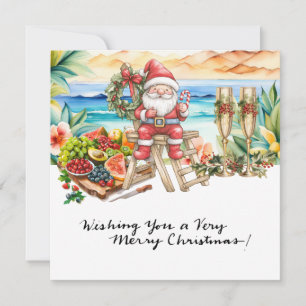 SANTA CLAUS am Hawaii Beach zu Weihnachten