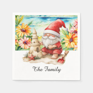 SANTA CLAUS am Strand zu Weihnachten im Juli Serviette