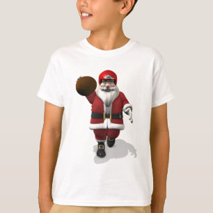 Santa Claus American Football Player T-Shirt
