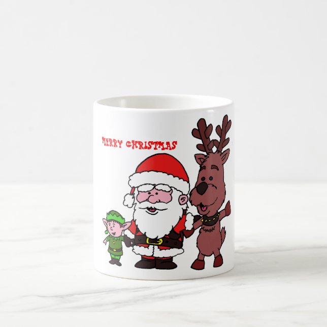 Santa Claus and Reindeer Tasse (Mittel)