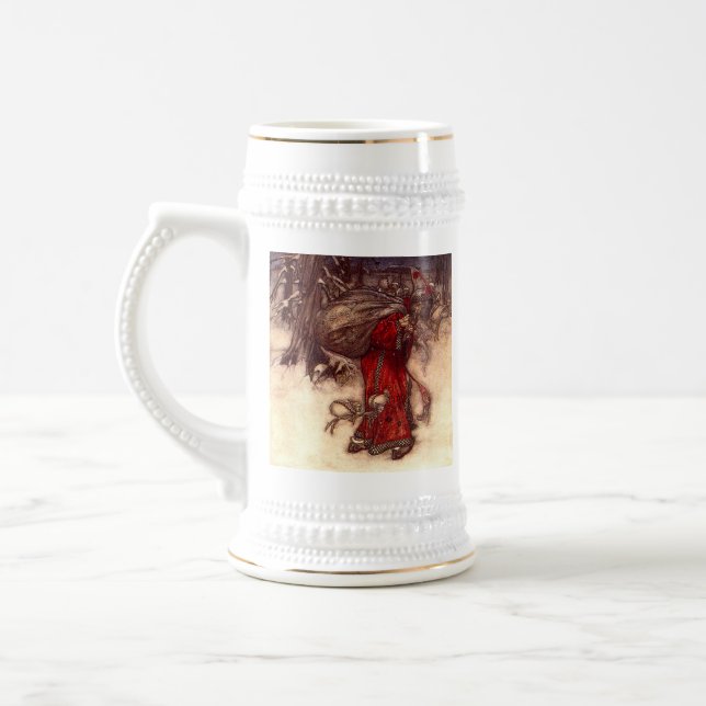 Santa Claus Arthur Rackham Bierglas (Links)