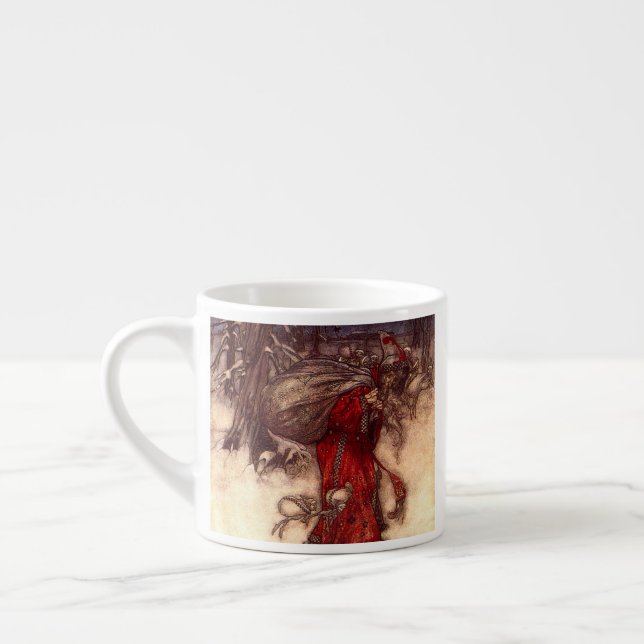 Santa Claus Arthur Rackham Espressotasse (Links)