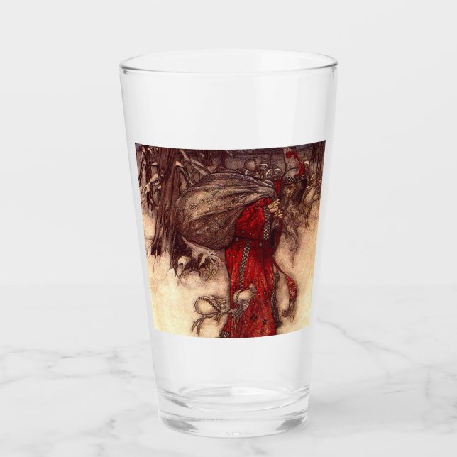 Santa Claus Arthur Rackham Glas (Vorderseite)