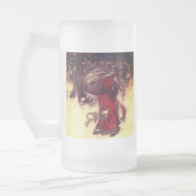 Santa Claus Arthur Rackham Mattglas Bierglas (Links)