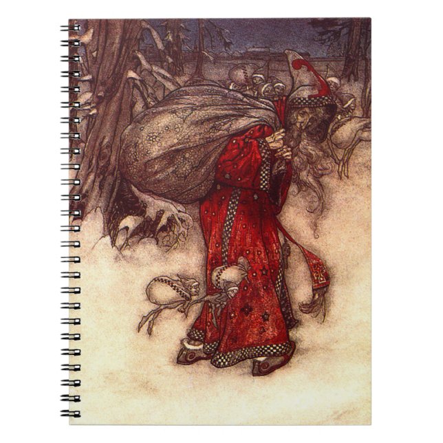 Santa Claus Arthur Rackham Notizblock (Vorderseite)