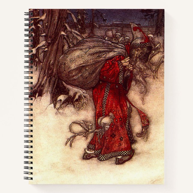 Santa Claus Arthur Rackham Notizbuch (Vorderseite)