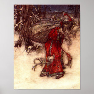 Santa Claus Arthur Rackham Poster