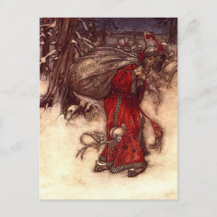 Santa Claus Arthur Rackham Postkarte