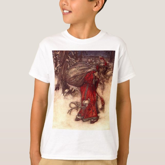 Santa Claus Arthur Rackham T-Shirt (Vorderseite)