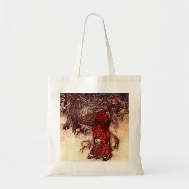 Santa Claus Arthur Rackham Tragetasche (Vorne)