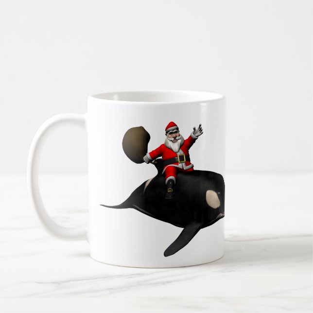 Santa Claus auf Orca Tasse (Links)