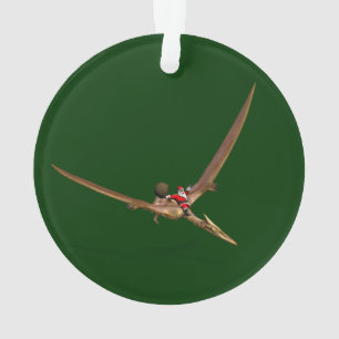 Santa Claus auf Quetzalcoatlus Ornament