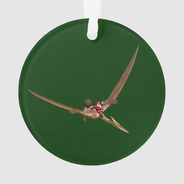 Santa Claus auf Quetzalcoatlus Ornament (Rückseite)