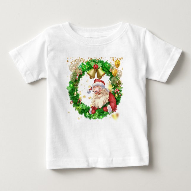 Santa Claus Baby Fine Jersey T - Shirt (Vorderseite)