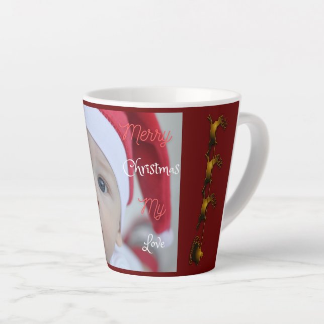 Santa Claus Baby Foto Weihnachten Milchtasse (Rechte Ecke)