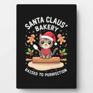 Santa Claus Bäckerei geknetet bis zur Purrfection Fotoplatte