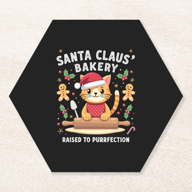 Santa Claus Bäckerei geknetet Purfection Christma Untersetzer (Vorderseite)