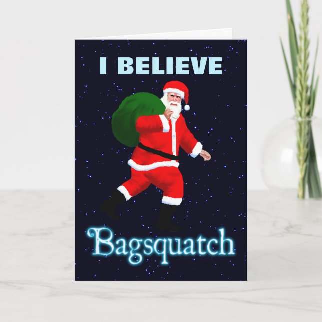 Santa Claus - Bagsquatch Feiertagskarte (Vorderseite)