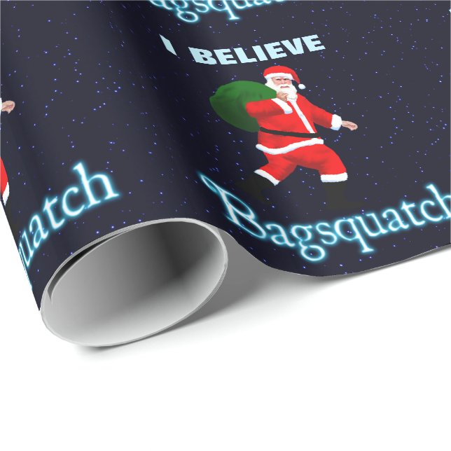 Santa Claus - Bagsquatch Geschenkpapier (Rolleneckpunkt)