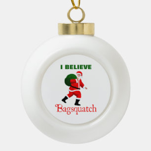 Santa Claus - Bagsquatch Keramik Kugel-Ornament