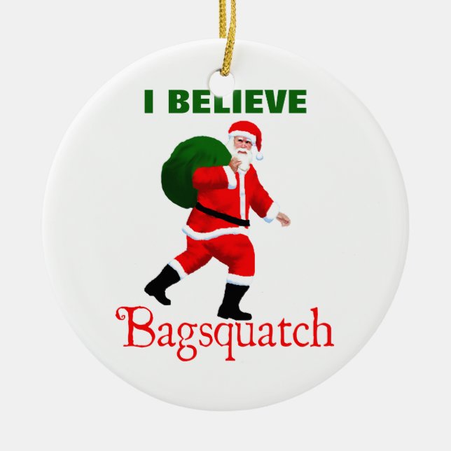 Santa Claus - Bagsquatch Keramik Ornament (Vorne)
