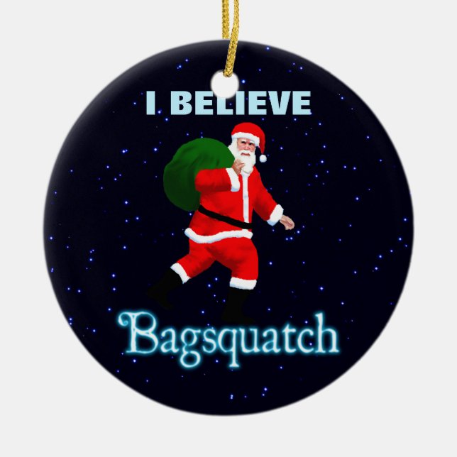 Santa Claus - Bagsquatch Keramikornament (Vorne)
