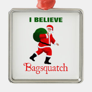 Santa Claus - Bagsquatch Silbernes Ornament
