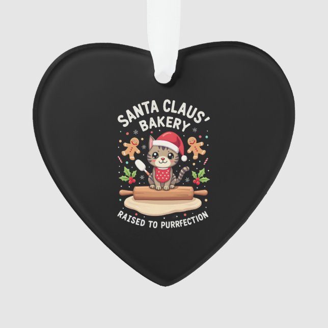 Santa Claus Bakery Kneaded To Purrfection Christma Ornament (Vorderseite)