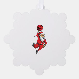 Santa Claus Basketball Basketballer Weihnachten Ornament Karte