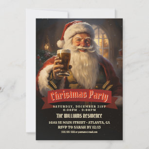 Santa Claus Beer Einladung