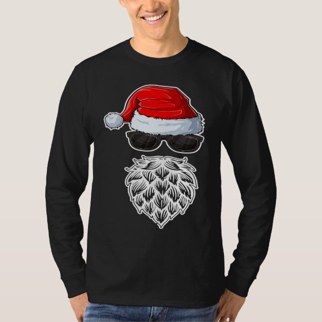 Santa Claus Beer Hops Christmas Costume T-Shirt (Vorderseite)