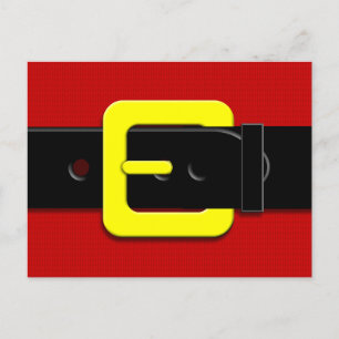 Santa Claus Belt Buckle Feiertagspostkarte