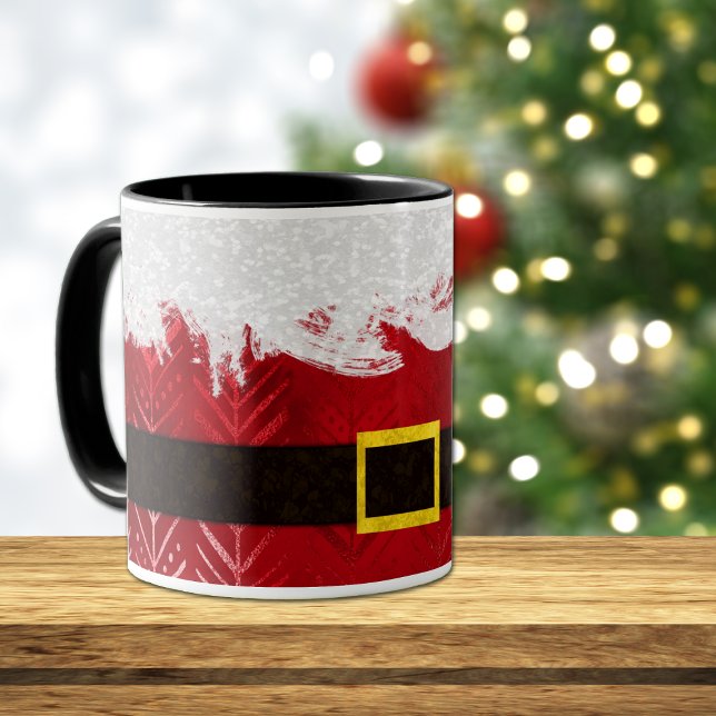 Santa Claus Belt Niedliche Weihnachtsfeier Tasse (Von Creator hochgeladen)