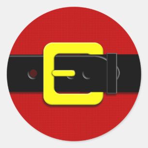 Santa Claus Belt Runder Aufkleber