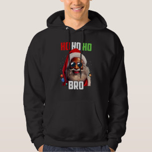 Santa Claus Black Afro African American Ho Ho Ho C Hoodie