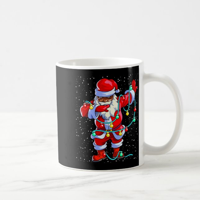 Santa Claus Black Christmas Afro African American  Kaffeetasse (Rechts)