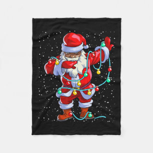 Santa Claus Black Christmas Afro Afro American Fleecedecke