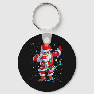 Santa Claus Black Christmas Afro Afro American Schlüsselanhänger
