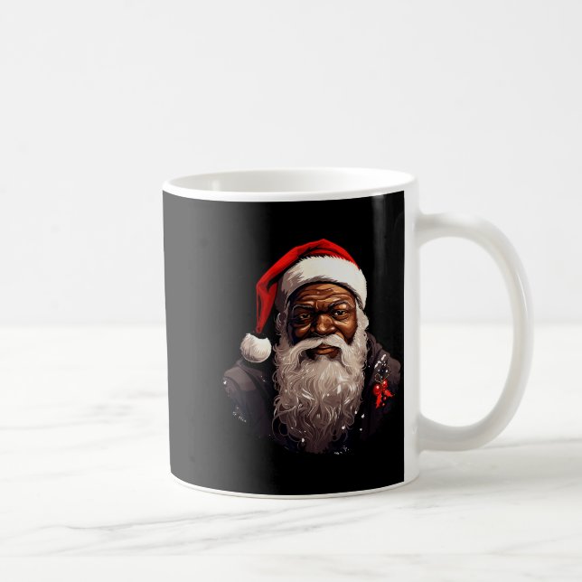 Santa Claus Black Christmas Xmas Santa Afro Africa Kaffeetasse (Rechts)