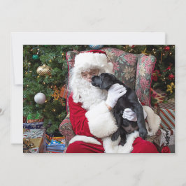 Santa Claus Black Lab Dog Christmas Feiertagskarte