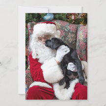 Santa Claus Black Lab Welpe Hund Labrador Weihnach